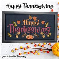 Happy Thanksgiving Cross Stitch Pattern