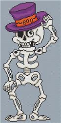 Formal Skeleton Cross Stitch Pattern