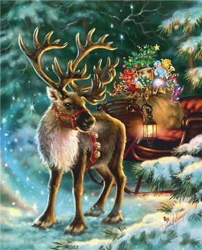 "Enchanted Christmas Reindeer" by Heaven And Earth Designs