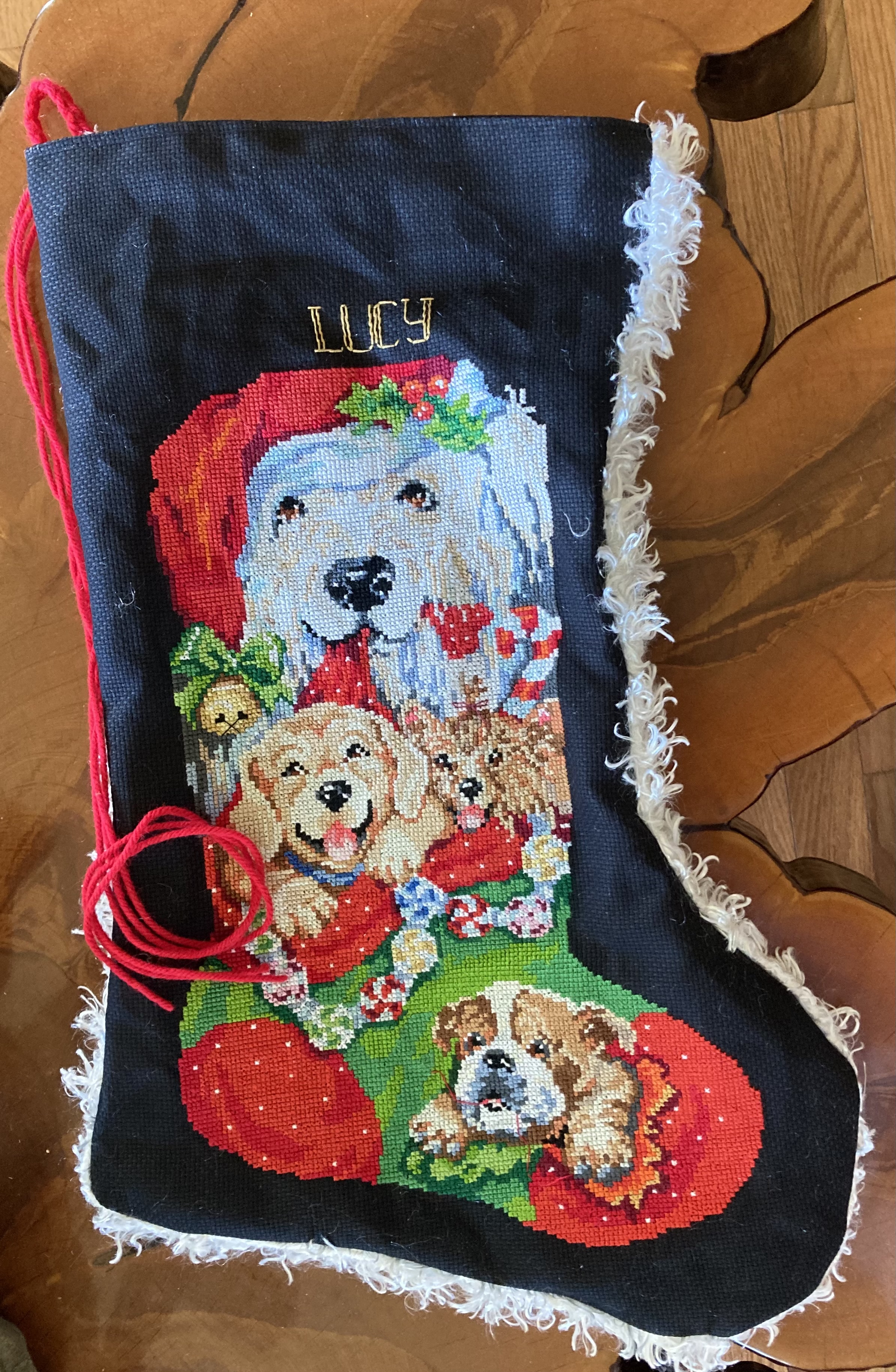 Gillum Treasured Family Pet Cross Stitch Christmas Stocking Kit  Contemporary Stitchery Crafts