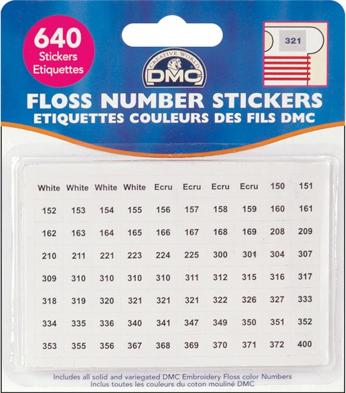 Sullivans Floss Color Number Stickers - MyNotions