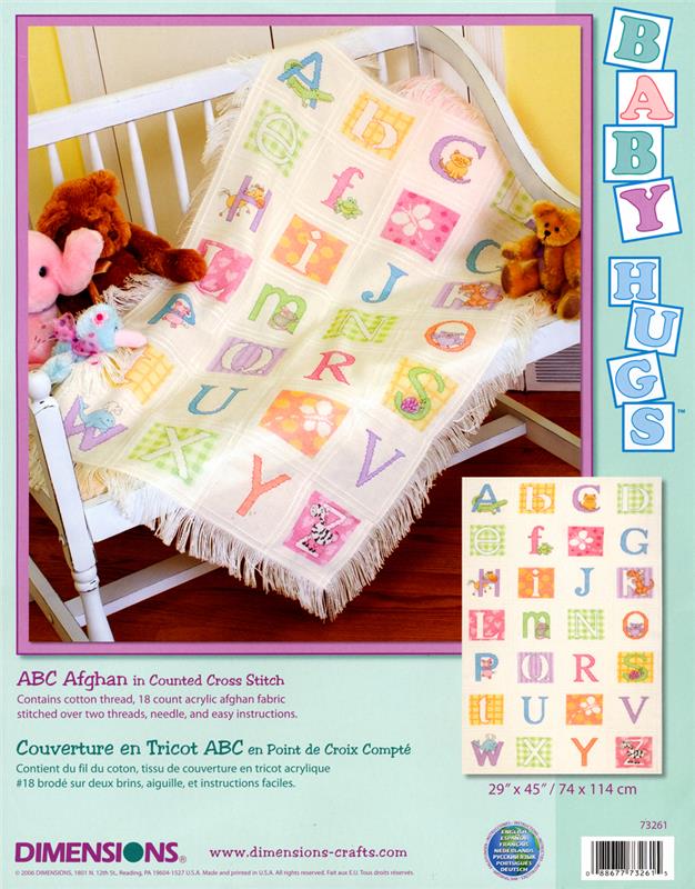 Abc Afghan Counted Cross Stitch Kit Cross Stitch Kit 1243