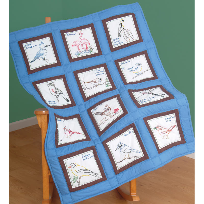 Birds Quilt Blocks (stamped cross stitch)