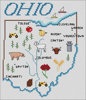 Ohio State Map With Text Of Constitution Coffee Mug by Design Turnpike -  Instaprints