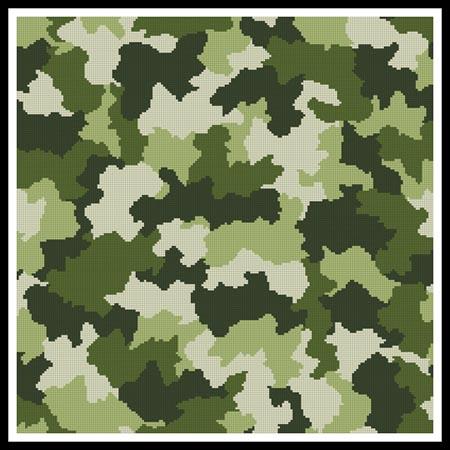 Camouflage Cushion  Cross Stitch Pattern