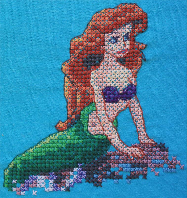 "Wearable The Little Mermaid" | Cross Stitch Kit