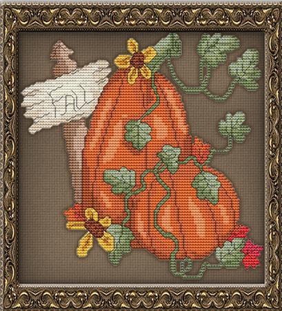 "Fall Pumpkin Cross Stitch Pattern"