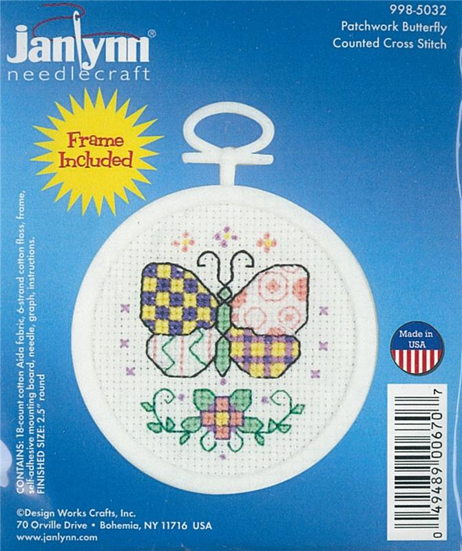 Patchwork Butterfly Cross Stitch Kit