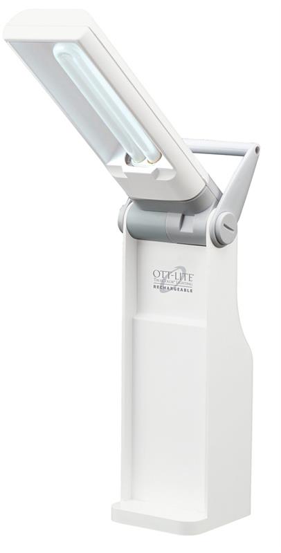 OttLite Battery Powered Task Lamp-White & Gray