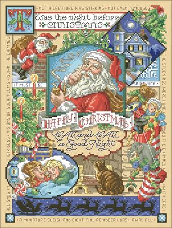 Twas the Night Before Christmas PDF Cross Stitch Pattern INSTANT