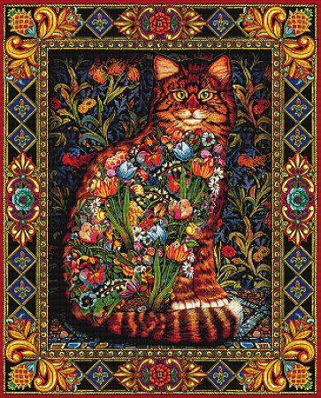 Tapestry cat cross stitch sale