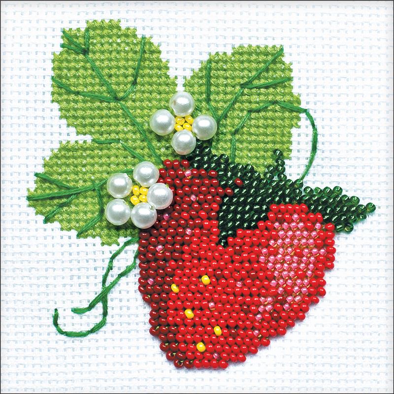 "Garden Strawberry Counted Cross Stitch Kit"