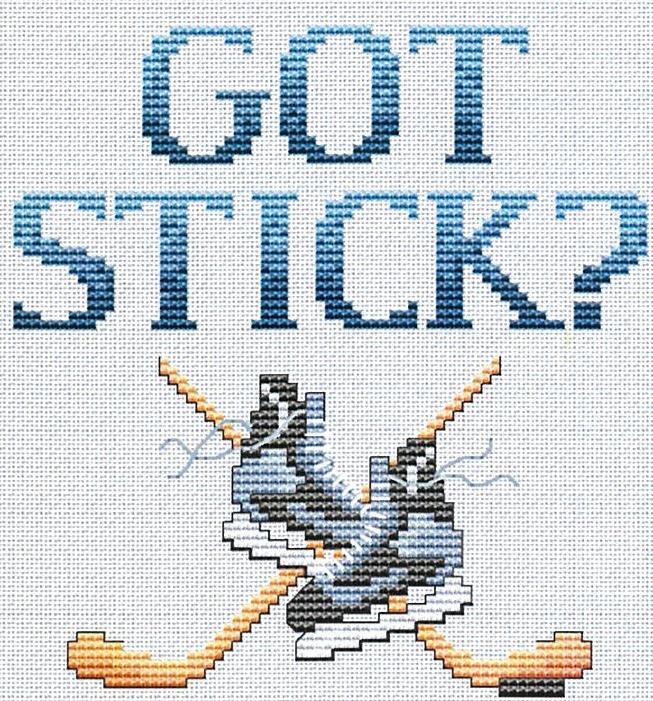 Hockey Player Cross Stitch Pattern