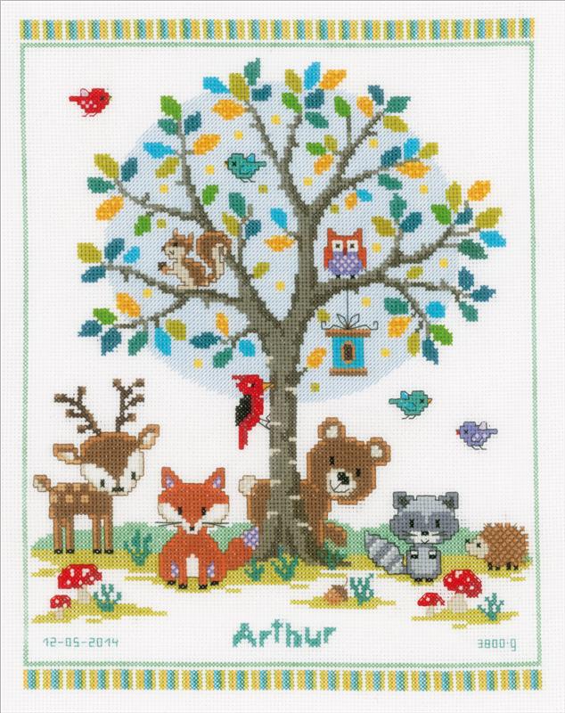 Vervaco Counted Cross Stitch Kit 11.25X8.75 Sweet Dreams Birth Record -  Anabella's