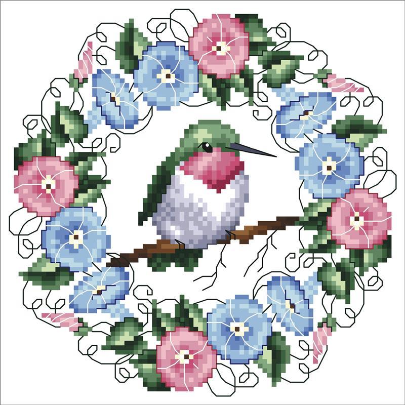 Tapestry Needlepoint Kit Tropical, Hummingbird Premium Tapestry