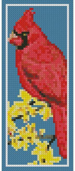 Cardinal Bookmark  Cross Stitch Pattern