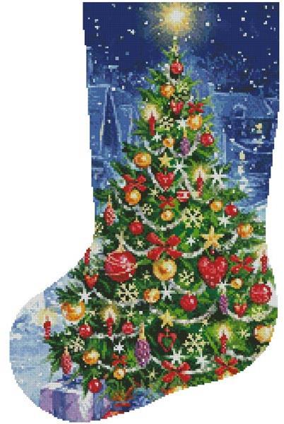 Magical Christmas Stocking (14 Count) - Cross Stitch Kit: Stitch-It Central