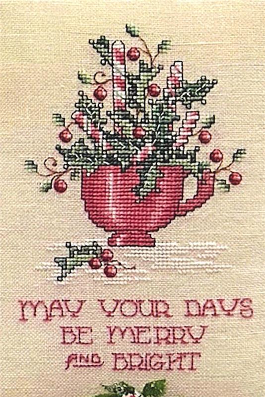 "Peppermint & Holly" | Cross Stitch Pattern