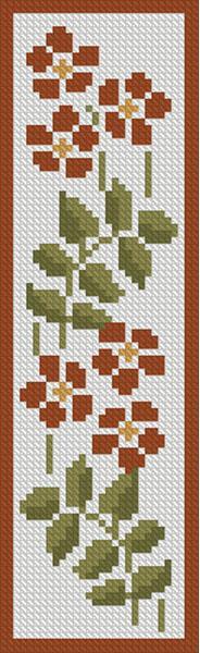 Floral Bookmark 1  Cross Stitch Pattern