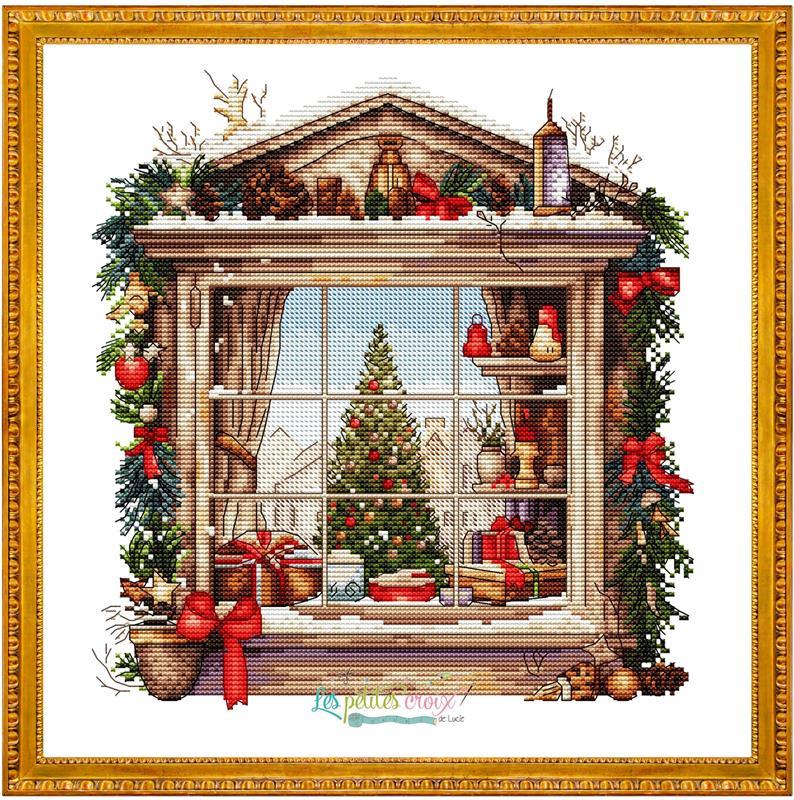 Christmas Vinyl Window Cross Stitch/Needlework Project Bag - December 25
