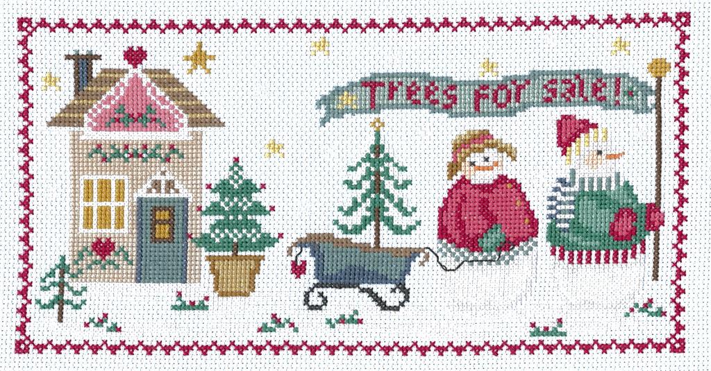 Christmas Tree Farm Cross Stitch Kit - Dandelion Stitchery