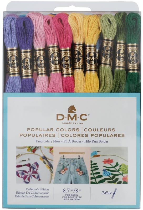 Charming Melodie DMC Embroidery Floss Pack Popular Colors DMC Embroidery Thread DMC Floss Kit Include 36 Assorted Color Bundle with DMC Mouline Cotton