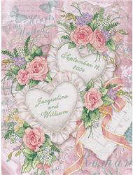 Two Hearts United Cross Stitch Stamped Kit (stamped cross stitch kit)