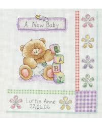 Forever Friends Birth Record (cross stitch kit)