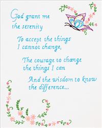 Serenity Prayer Sampler (stamped cross stitch)