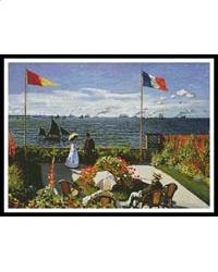 "Garden at Saint-Adresse" | Cross Stitch Pattern