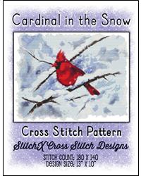 "Cardinal in the Snow" | Cross Stitch Pattern