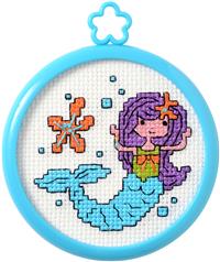 "Mermaid Mini Counted Kit" | Cross Stitch Kit