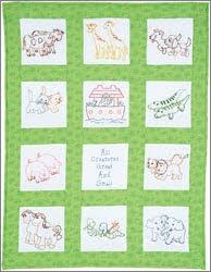 Baby Ducks Nursery Quilt Blocks (stamped cross stitch)