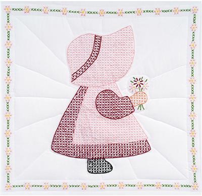 Sunbonnet Girl Quilt Blocks (stamped cross stitch)