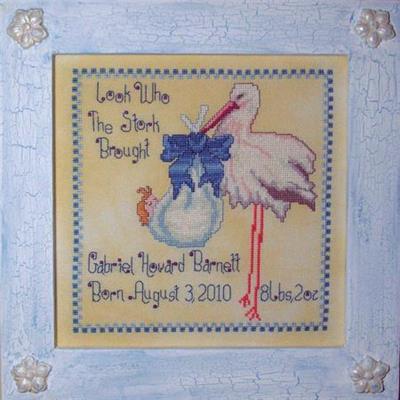 Who The Stork Brought In Blue By Cross Point Designs