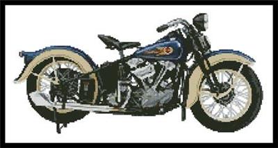 "1936 Harley Davidson Knucklehead" by Artecy Cross Stitch