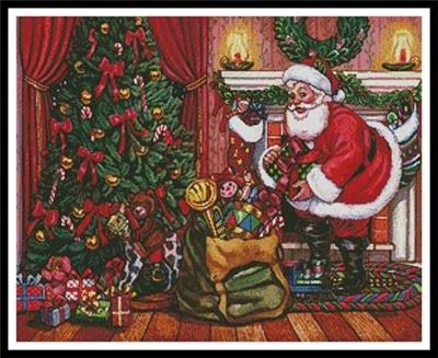 Just Cross Stitch CHRISTMAS TRADITIONS Father Christmas Stocking