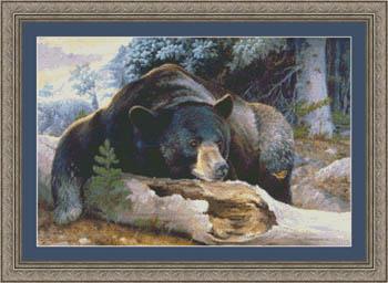 Black Bear Country Cross Stitch Pattern