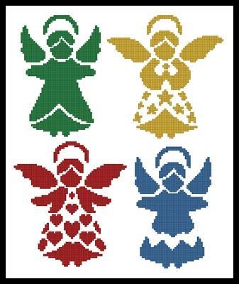 Cute baby angel cross stitch counted pattern Beginners 