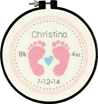 Cross Stitch Kits for Adults,Beginner Embroidery Kits Light Pink