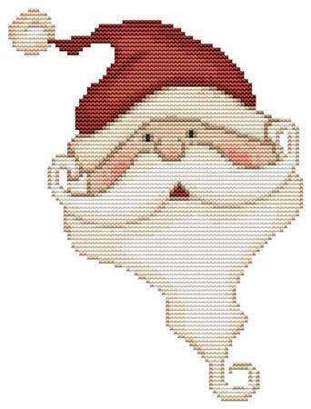 Whimsical Santa Cross Stitch Pattern