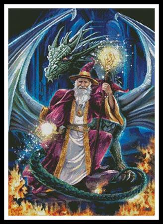 wizard and dragon art