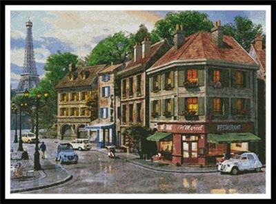 Paris Streets Cross Stitch Pattern