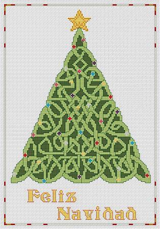 Celtic Feliz Navidad Cross Stitch Pattern