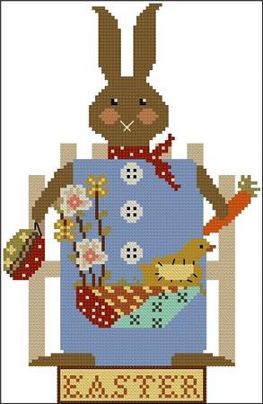 Prim Easter 1919 Cross Stitch Pattern