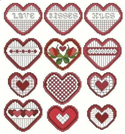 Heart Stitchable Buttons 3/4 - Card of 6 Buttons 