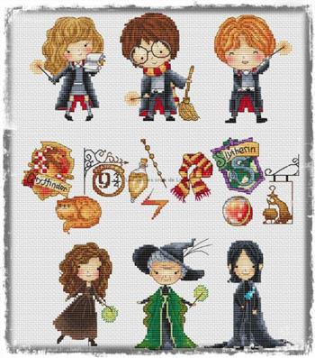 Harry Potter 1 Cross Stitch Pattern