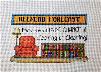 Weekend Forecast: Stitching with no chance of COOKING- Needle Minder Magnet  --Gift or Stocking Stuffer for Stitchers